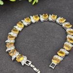 Unique yellow topaz bracelet