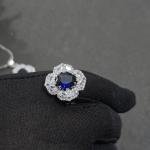 Blue sapphire flower pendant set 💙