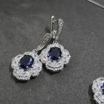 Blue sapphire flower pendant set 💙
