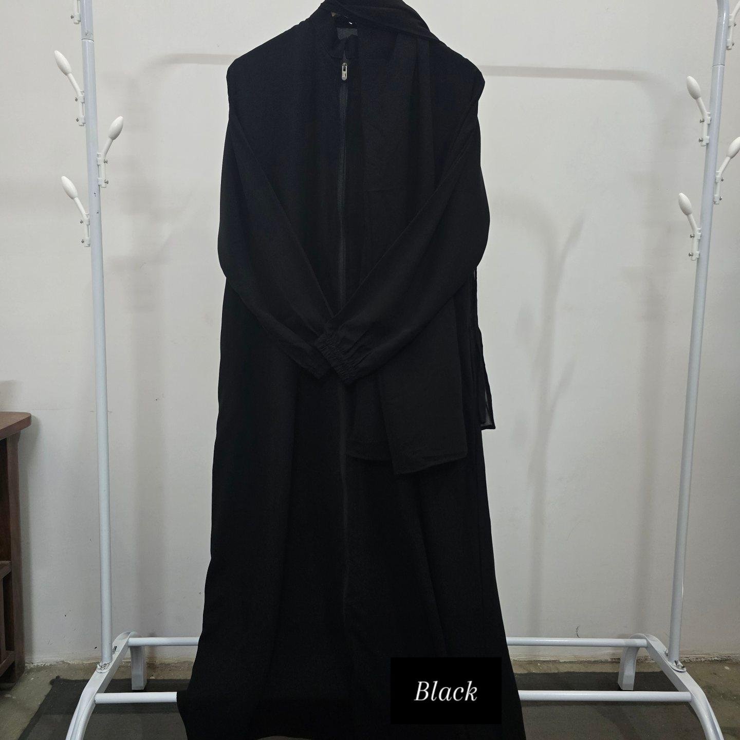 Black ziper abaya