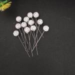 White daimaonds ball pins
