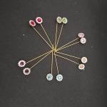 Floral daimaond hijab pins
