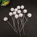 White daimaonds ball pins