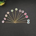 Floral daimaond hijab pins