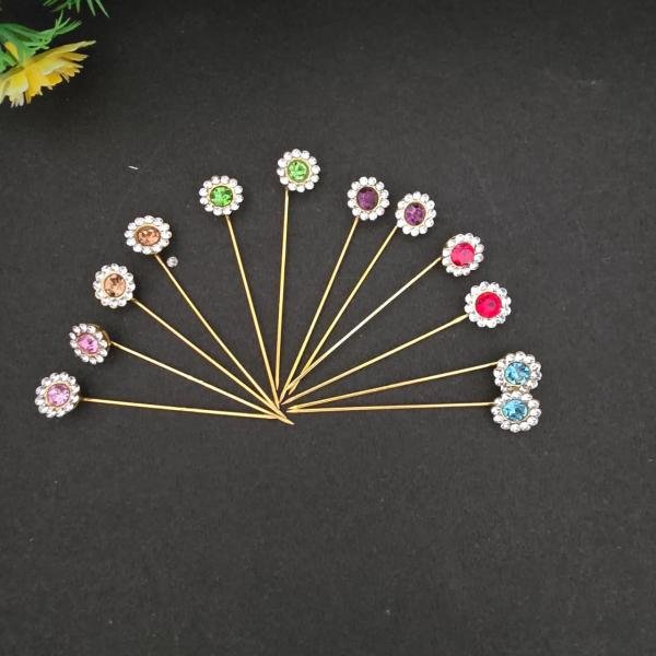 Floral daimaond hijab pins