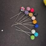 Colourful crystal hijab pins