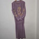 Purple embroidery abaya.