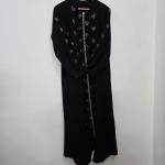 Black Crystal work ziper abaya.